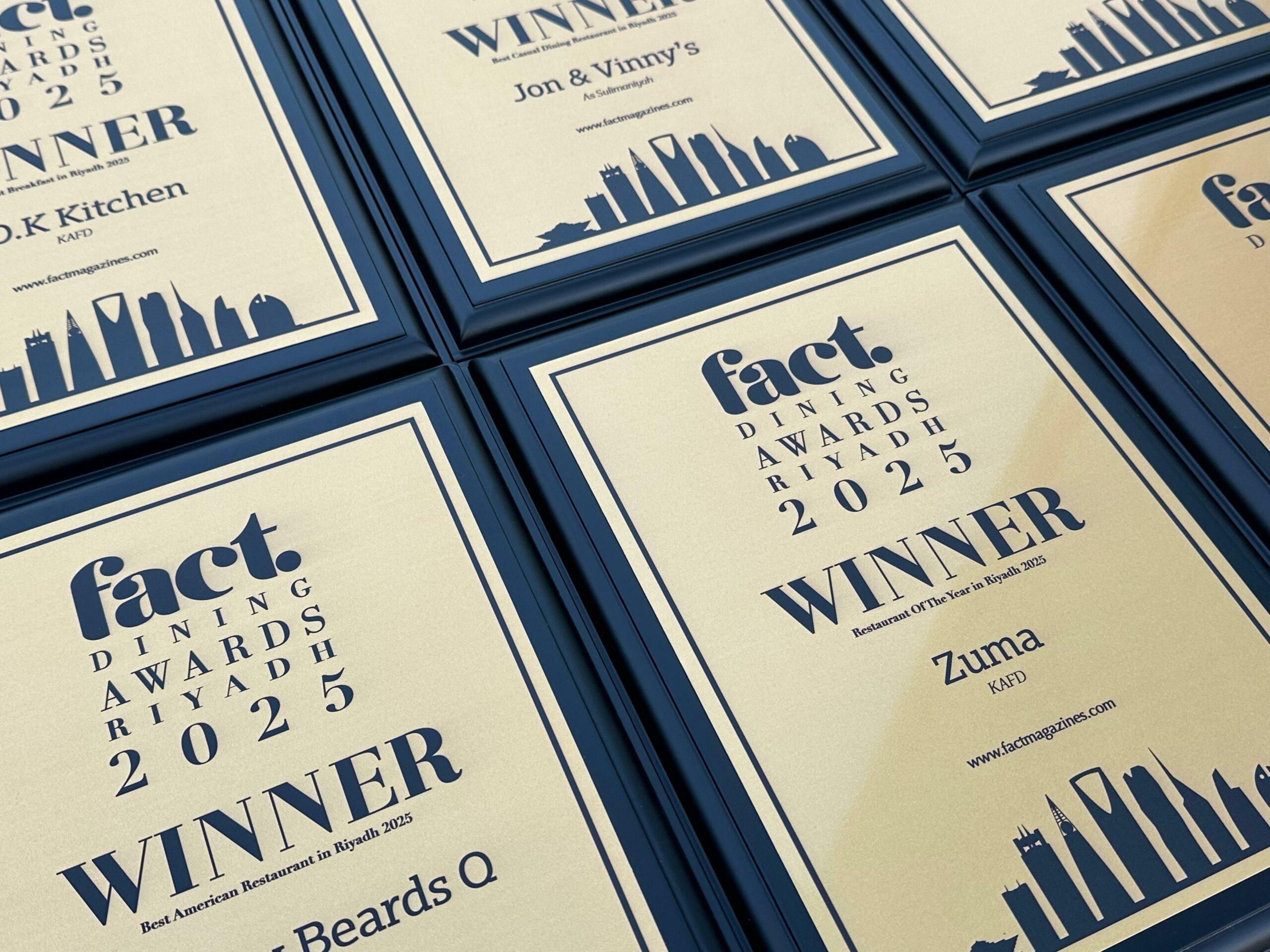 FACT Dining Awards Riyadh 2025: The Winners